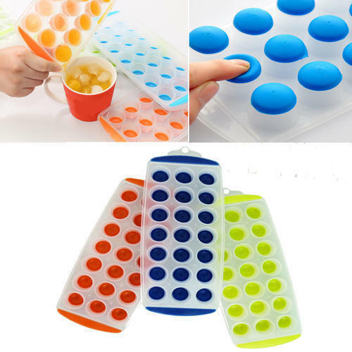 3 Pack Silicone Ice Cube Trays Easy Pop Out Bpa Free