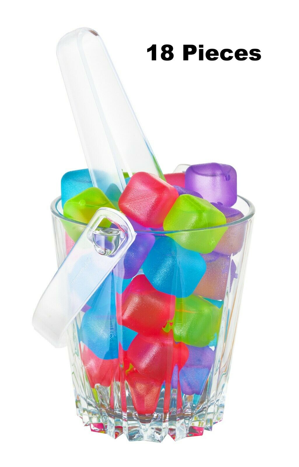 New Reusable Plastic Ice Cubes, Pack Of 18 Colors May Vary, Free Shipping Bpa
