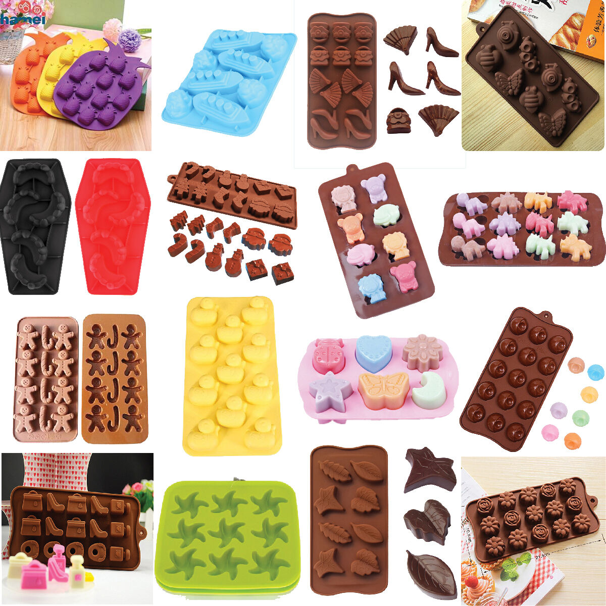 Silicone Mold Chocolate Ice Cube Tray Fondant Molds Diy Soap Mould Jello Candy