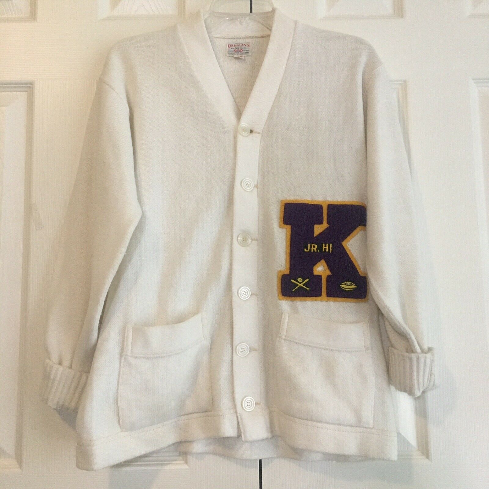 Vintage Sweater Cardigan Varsity Letterman School Jacket Athletic Oshman's 40