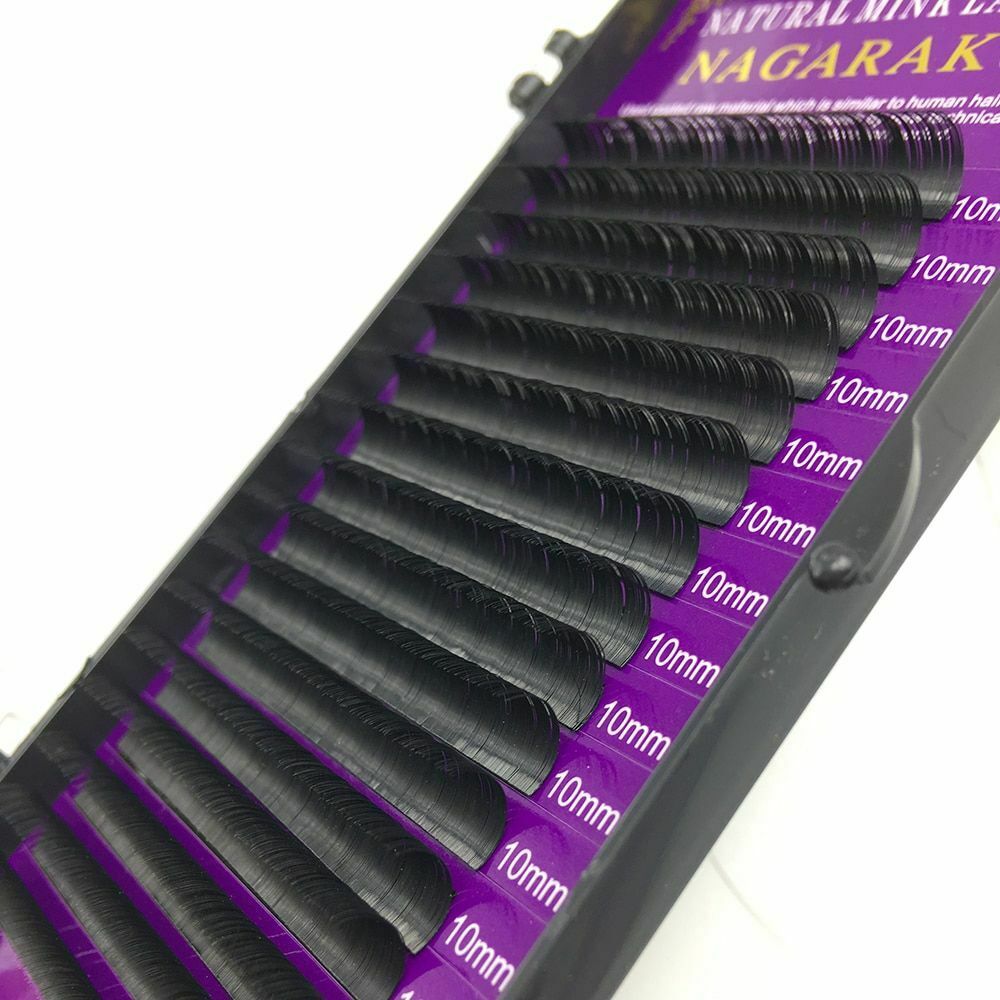 NAGARAKU Individual Eyelash Extensions 15mm Faux Mink Lashes False Natural Soft