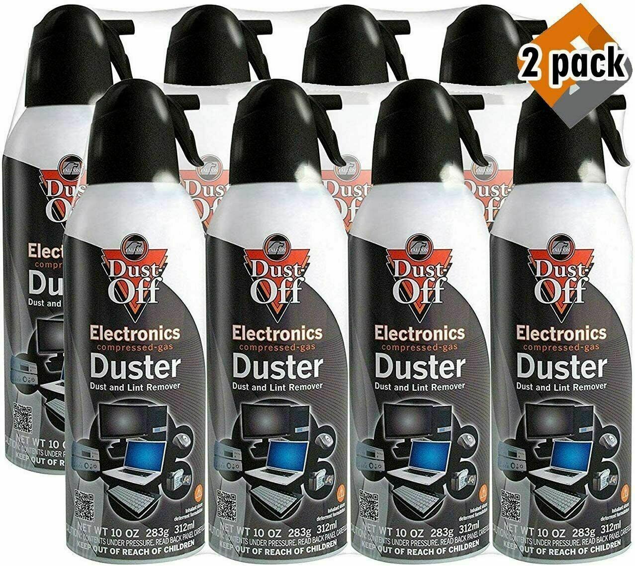 New Canned Air Falcon Dust-Off Compressed Computer Gas Duster 10 oz 8 Pack .....