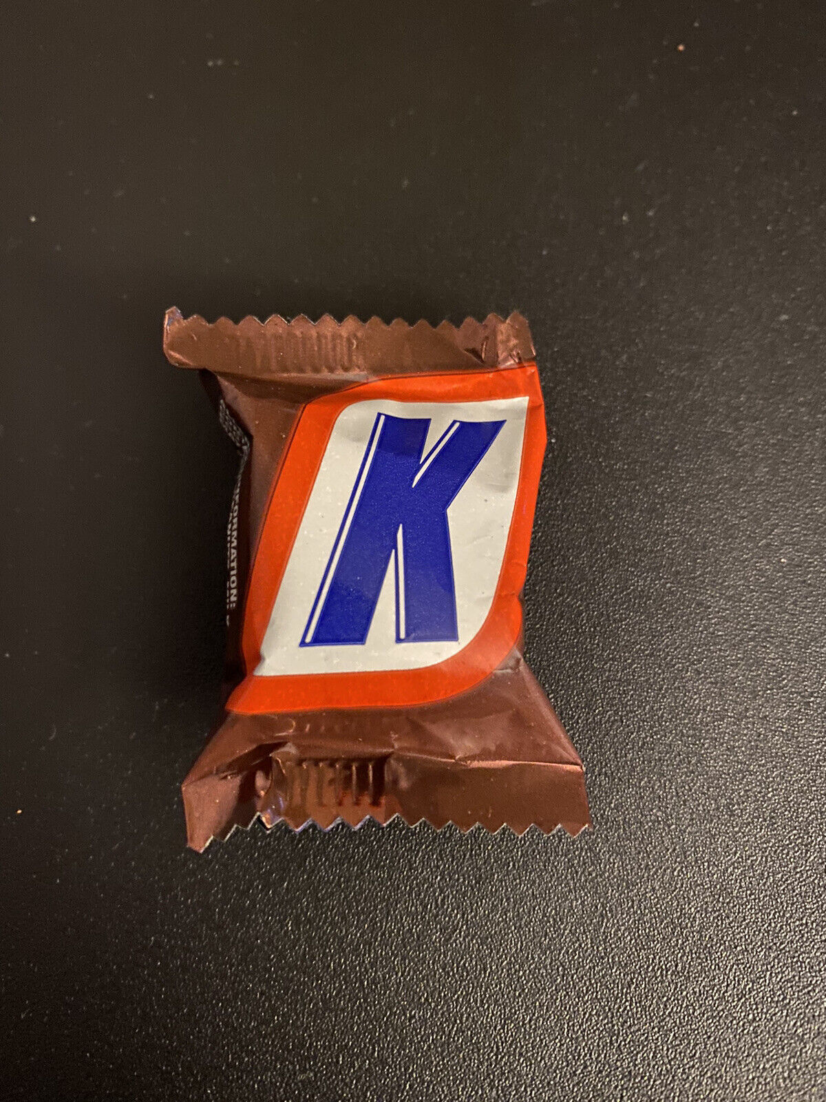 Factory Defect EMPTY Unopened Air-Puffed Snickers Mini Candy Wrapper: K on Cover